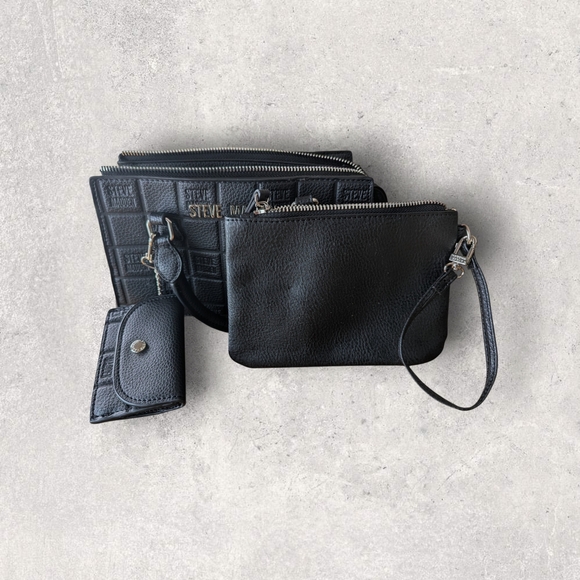Steve Madden Black Handbag and Wallet Set - Picture 3 of 8